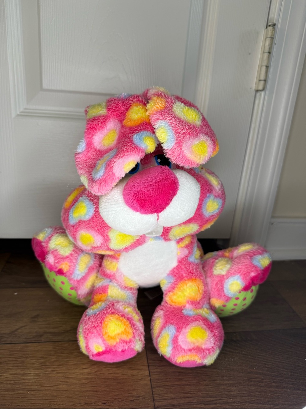 Plush Pink Polka Dot Puppy Plush Toy - Soft Kids Toy